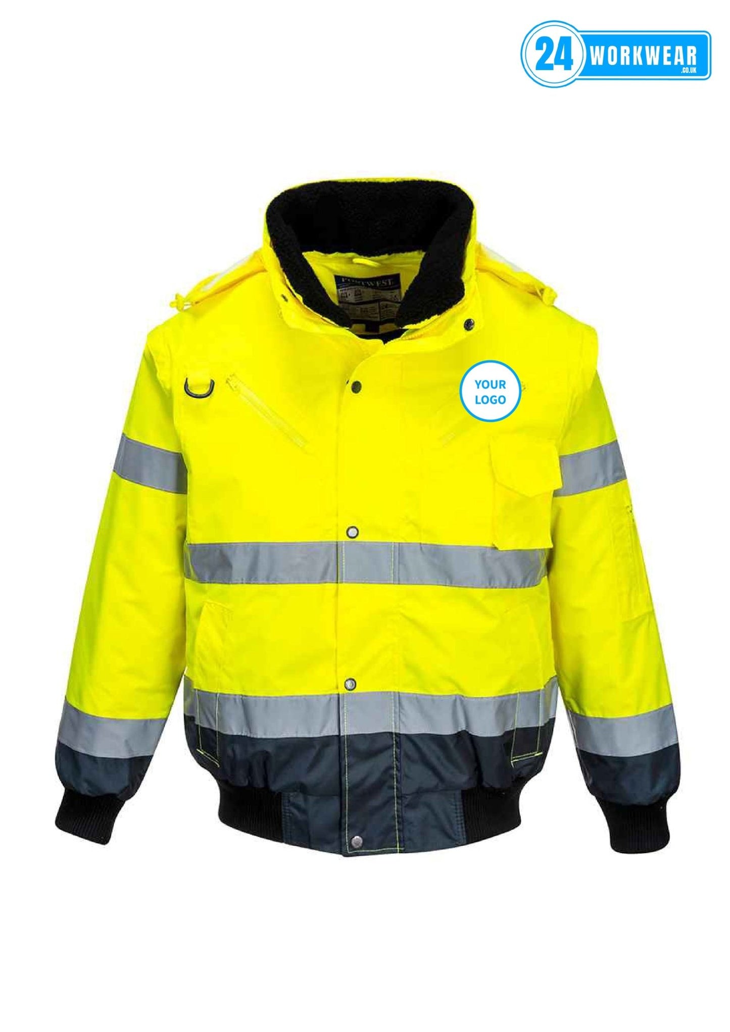 Portwest 3-in-1 Hi-Vis Bomber Jacket - 24 Workwear - Jacket