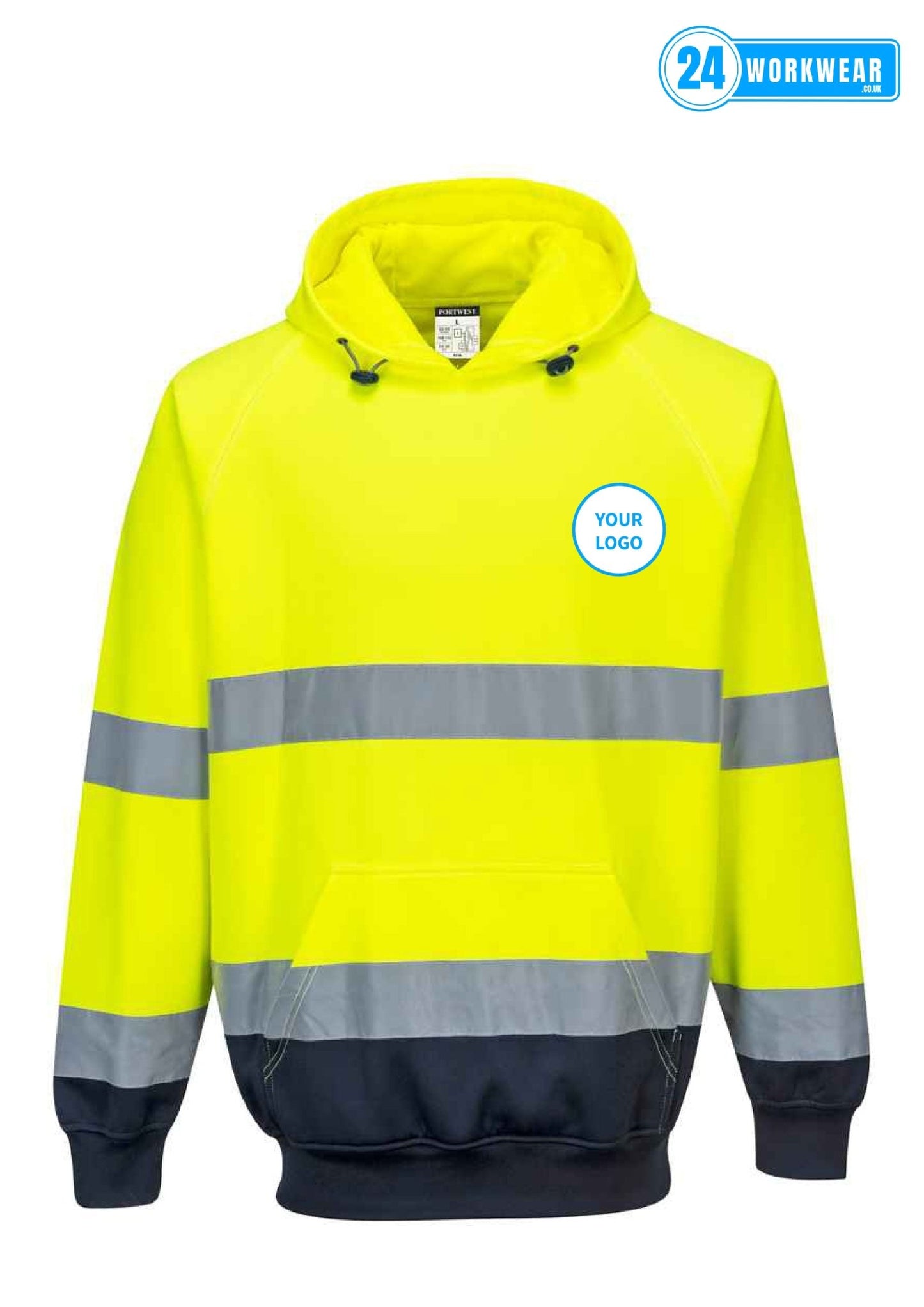 Portwest Hi-Vis Two Tone Hooded Sweatshirt - 24 Workwear - Hood