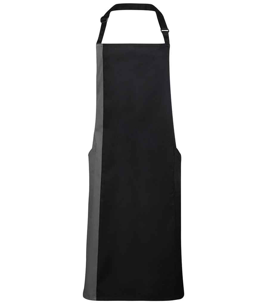 Premier Contrast Bib Apron - 24 Workwear - Apron