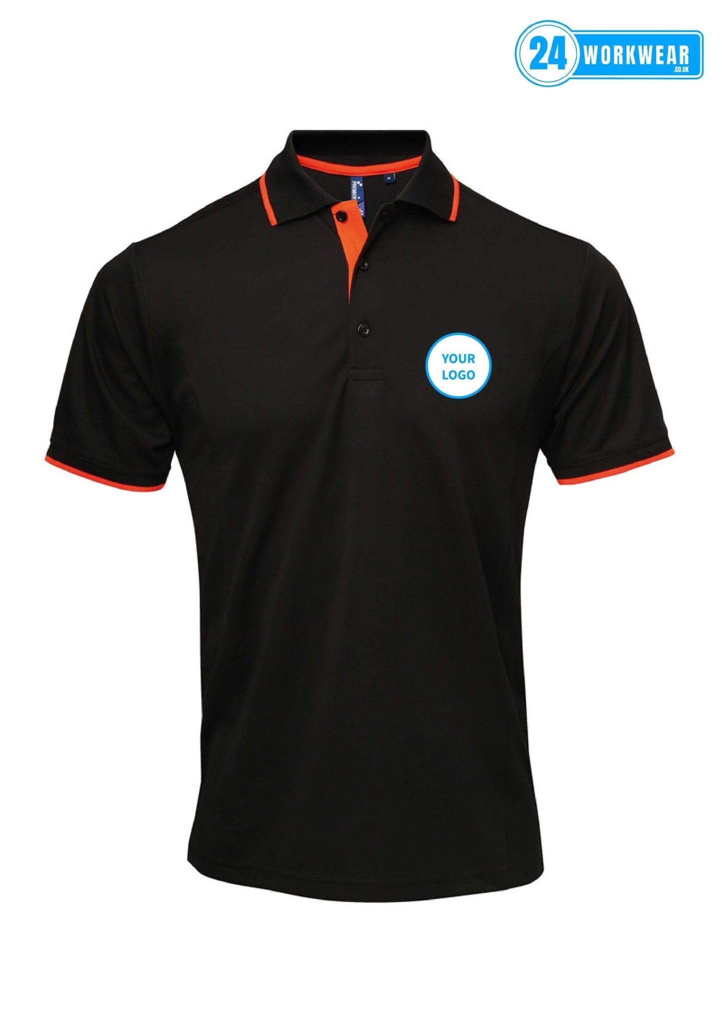 Premier Contrast Coolchecker® Piqué Polo Shirt - 24 Workwear - Polo