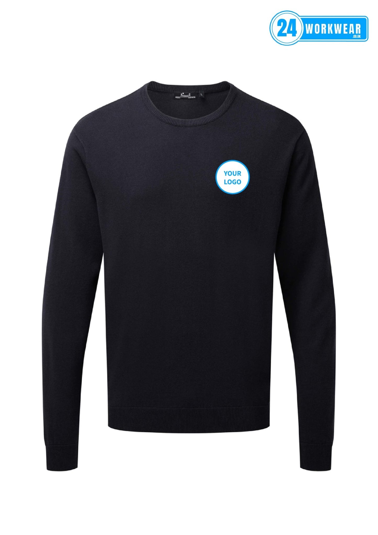 Premier Cotton Rich Crew Neck Sweater - 24 Workwear - Jumper