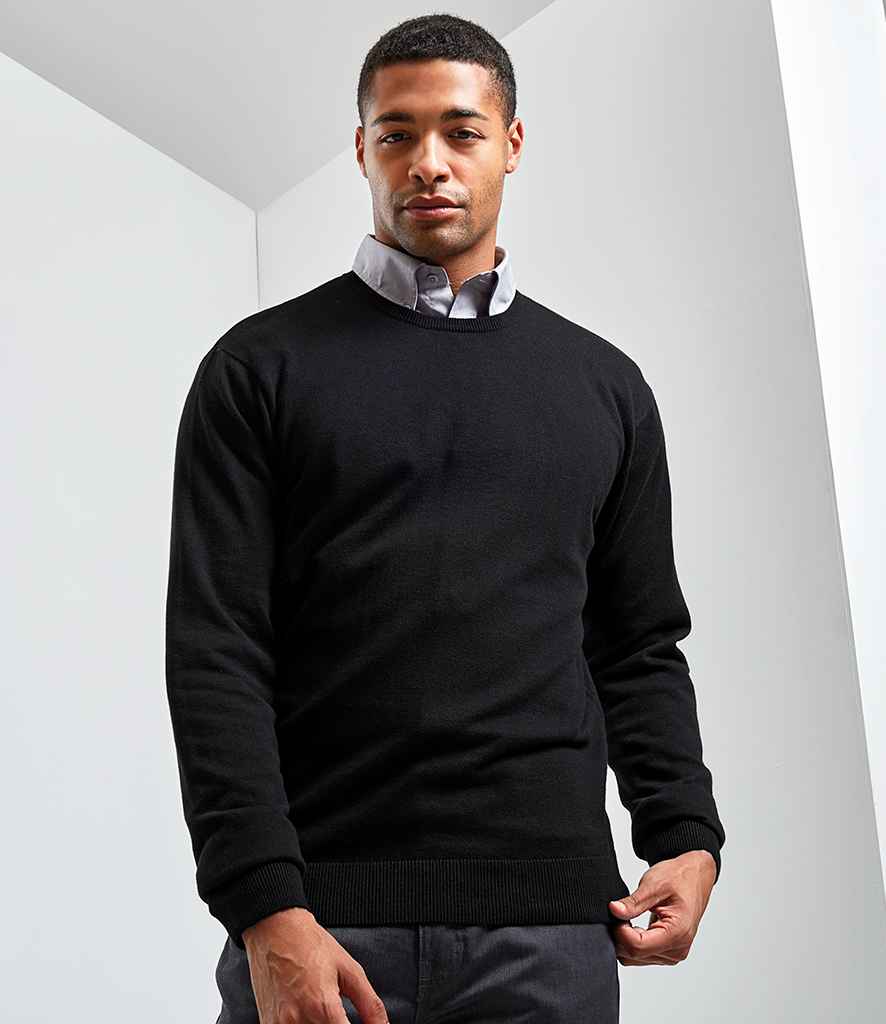 Premier Cotton Rich Crew Neck Sweater - 24 Workwear - Jumper