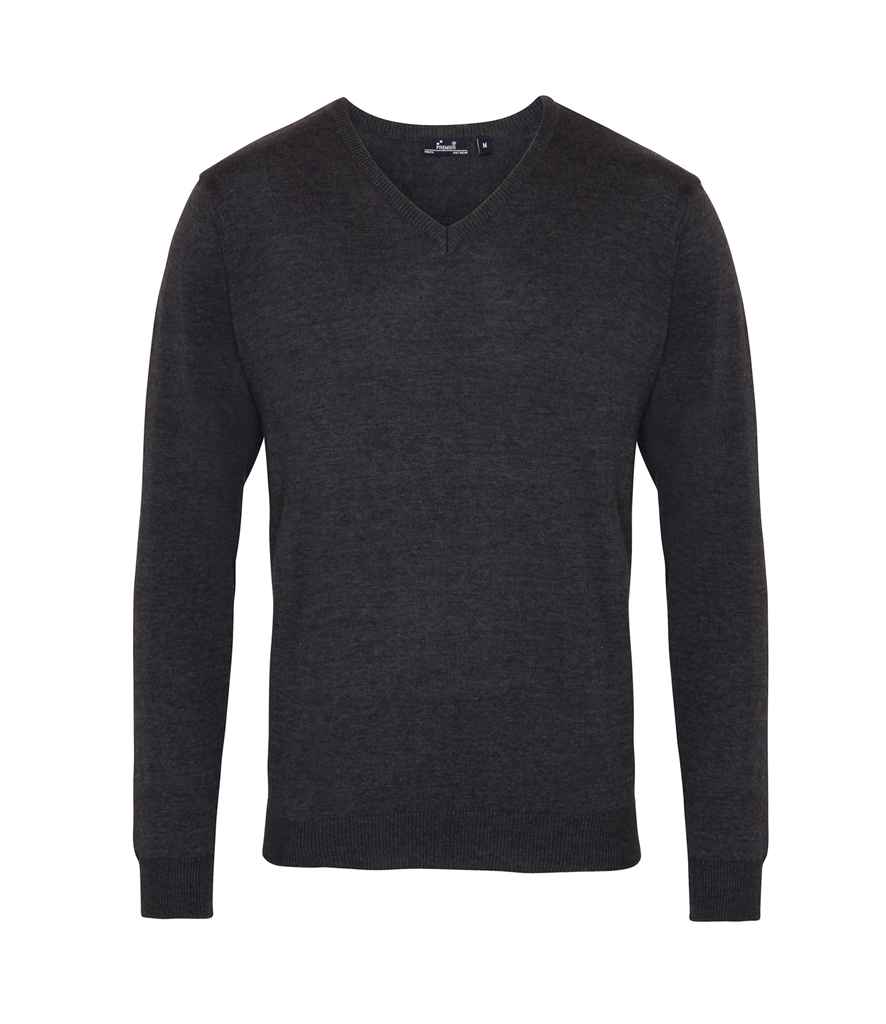 Premier Knitted Cotton Acrylic V Neck Sweater - 24 Workwear - Jumper