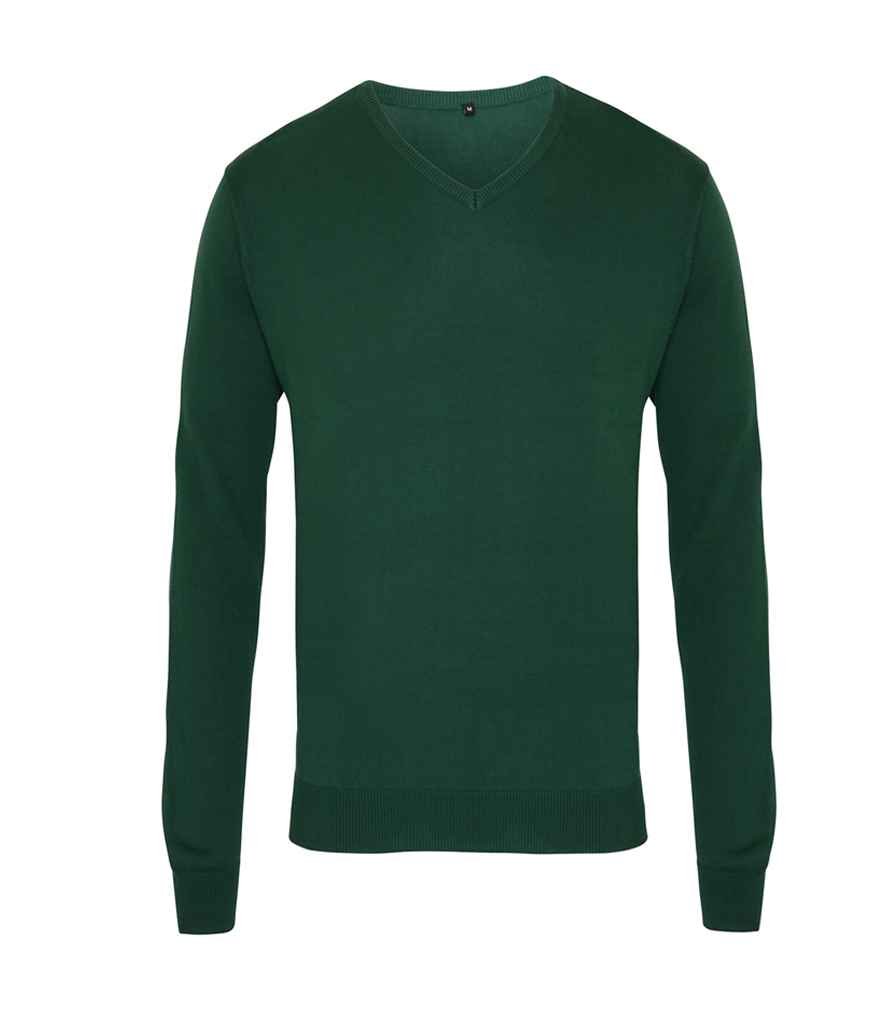 Premier Knitted Cotton Acrylic V Neck Sweater - 24 Workwear - Jumper