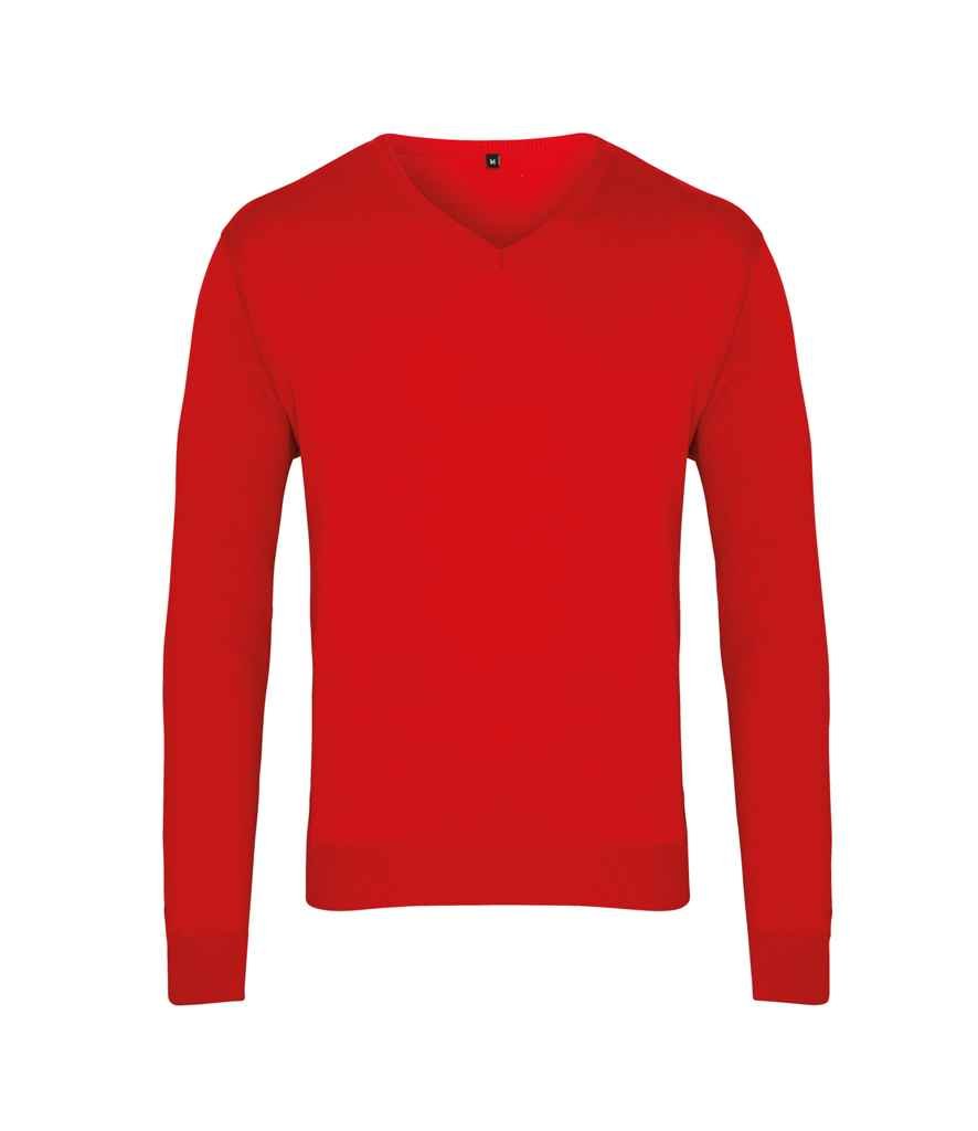 Premier Knitted Cotton Acrylic V Neck Sweater - 24 Workwear - Jumper