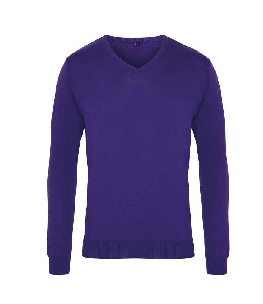 Premier Knitted Cotton Acrylic V Neck Sweater - 24 Workwear - Jumper