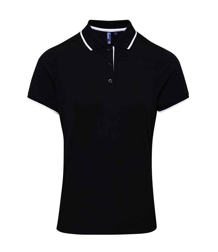 Premier Ladies Contrast Coolchecker® Piqué Polo Shirt - 24 Workwear - Polo