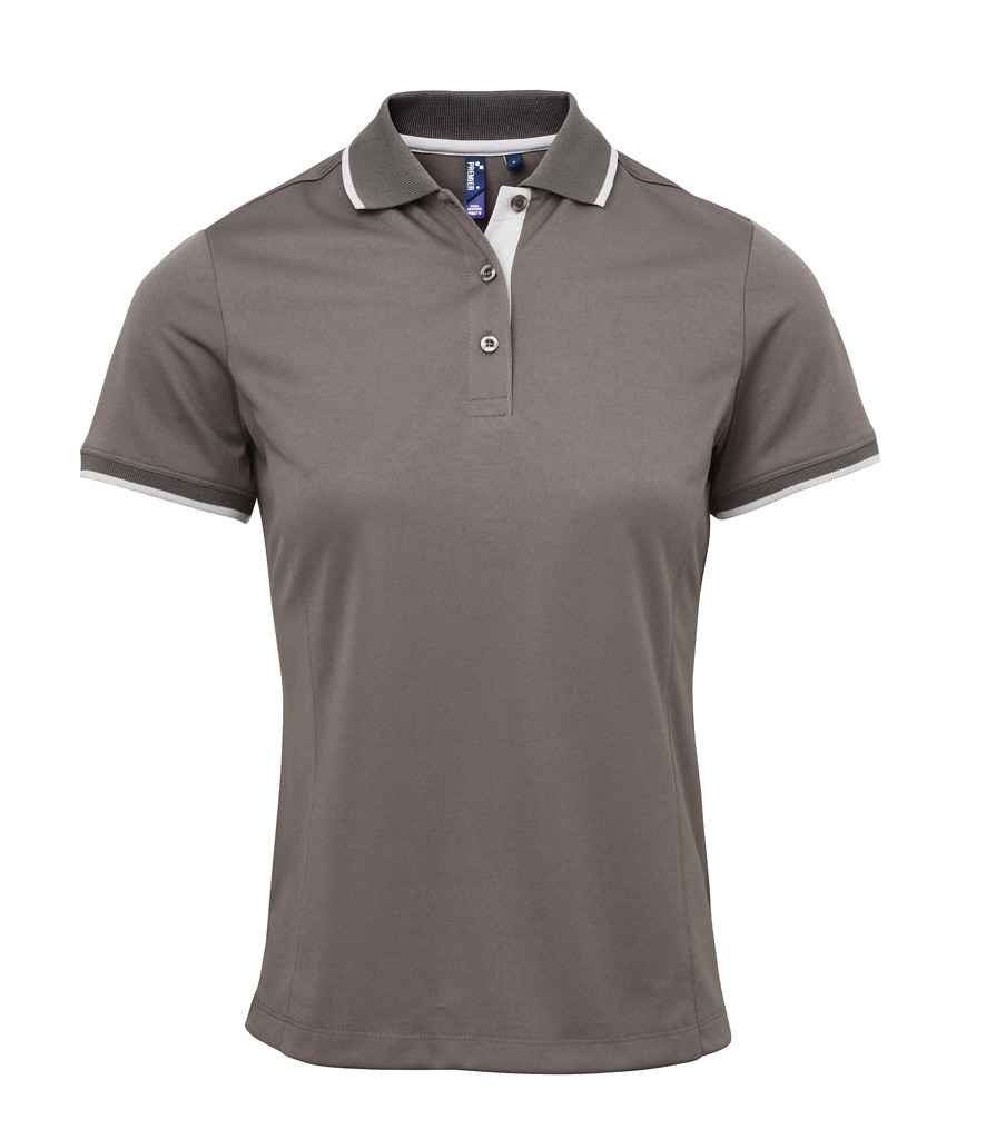 Premier Ladies Contrast Coolchecker® Piqué Polo Shirt - 24 Workwear - Polo
