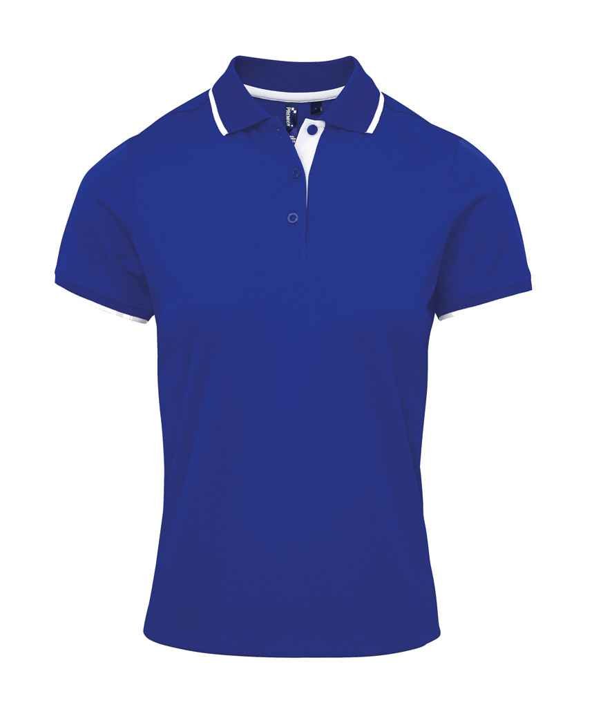 Premier Ladies Contrast Coolchecker® Piqué Polo Shirt - 24 Workwear - Polo