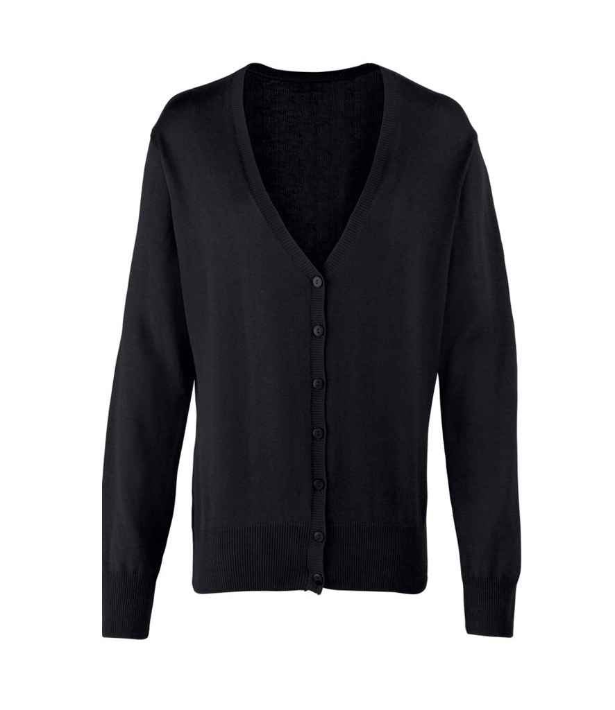 Premier Ladies Cotton Acrylic V Neck Cardigan - 24 Workwear - Cardigan
