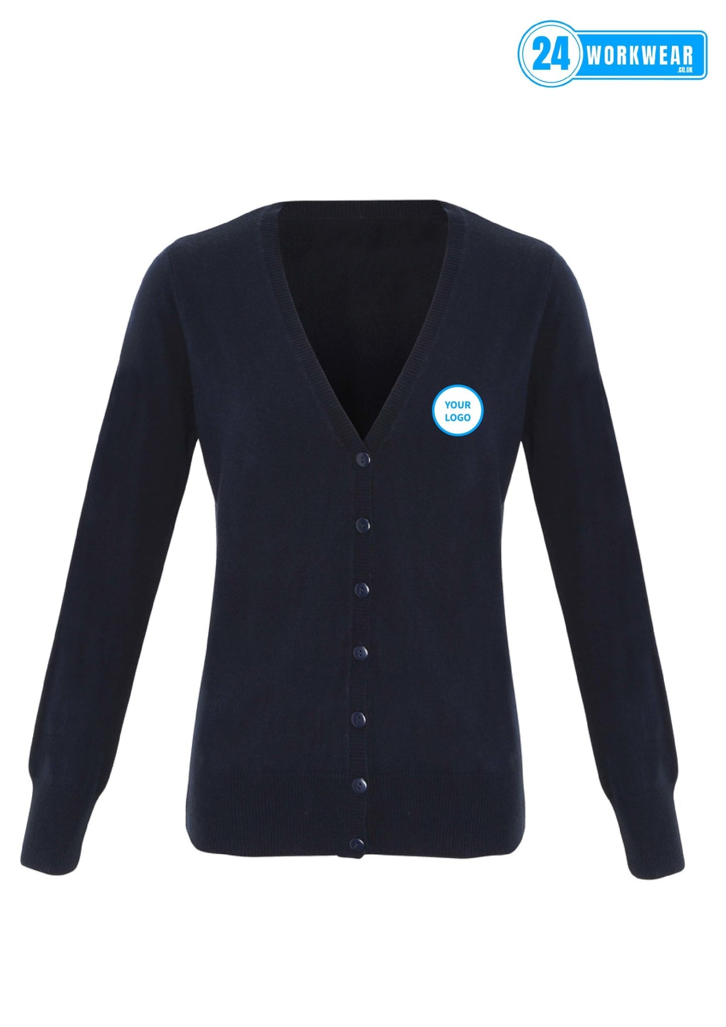 Premier Ladies Essential Acrylic V Neck Cardigan - 24 Workwear - Cardigan
