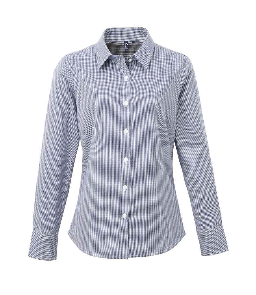 Premier Ladies Gingham Long Sleeve Shirt - 24 Workwear - Shirt