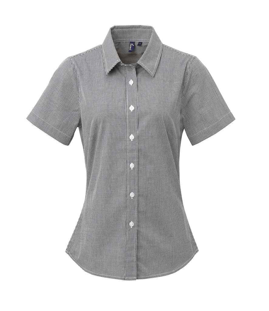 Premier Ladies Gingham Short Sleeve Shirt - 24 Workwear - Shirt