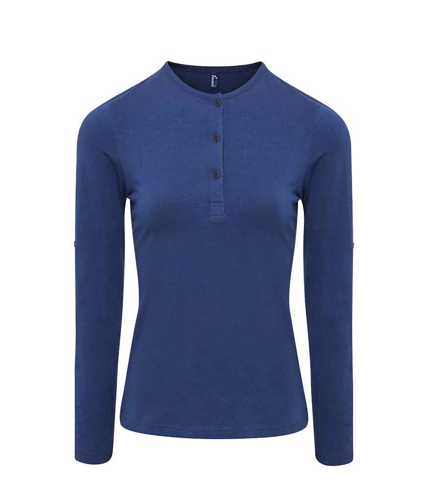 Premier Ladies Long John Roll Sleeve T-Shirt - 24 Workwear - T-Shirt