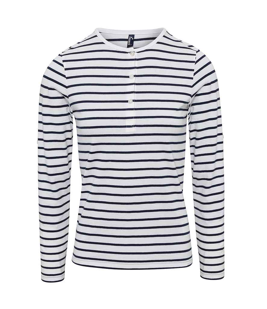 Premier Ladies Long John Roll Sleeve T-Shirt - 24 Workwear - T-Shirt