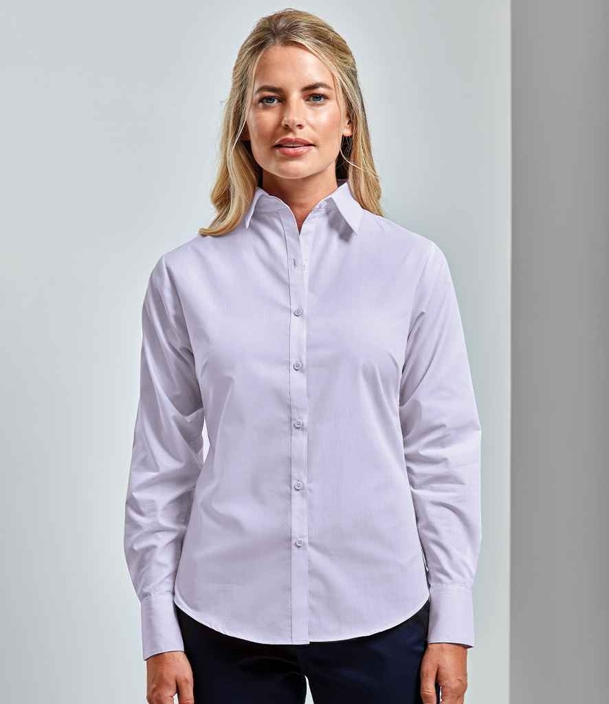 Premier Ladies Long Sleeve Poplin Blouse - 24 Workwear - Shirt