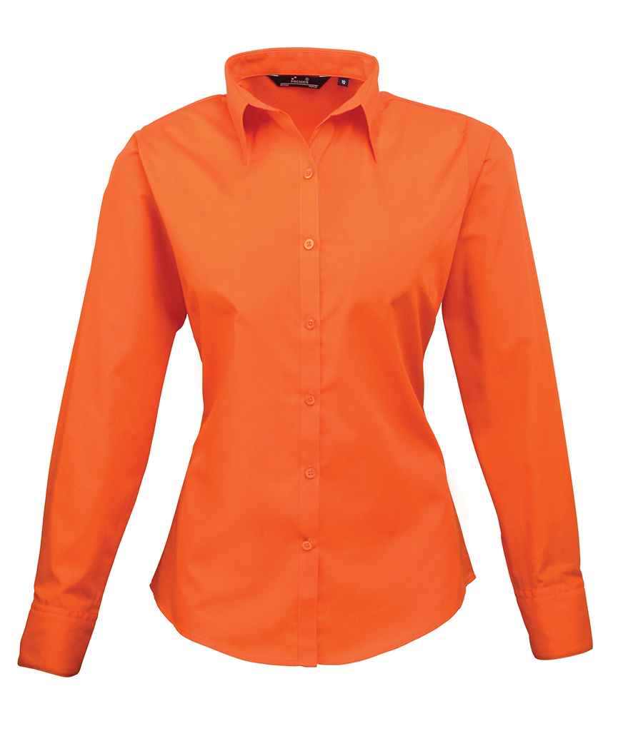 Premier Ladies Long Sleeve Poplin Blouse - 24 Workwear - Shirt