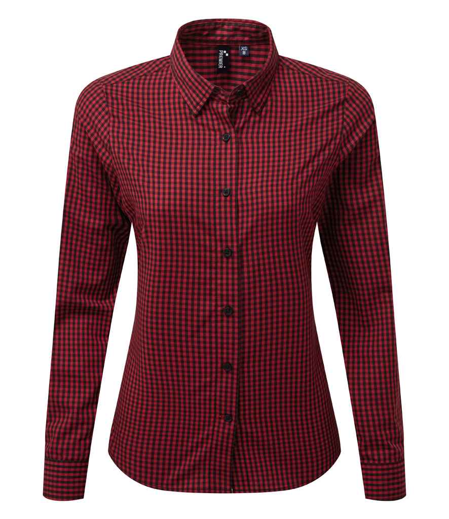 Premier Ladies Maxton Check Long Sleeve Shirt - 24 Workwear - Shirt