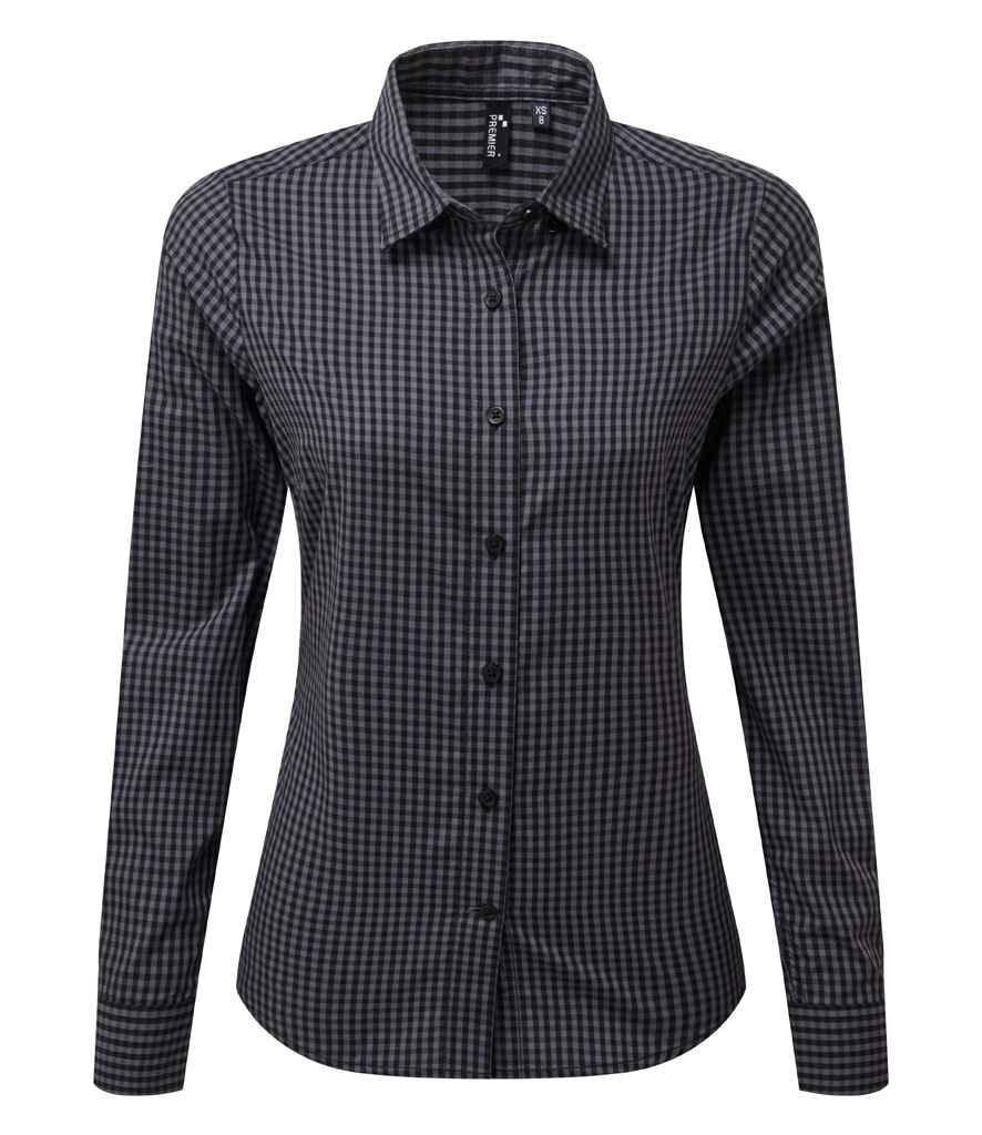 Premier Ladies Maxton Check Long Sleeve Shirt - 24 Workwear - Shirt