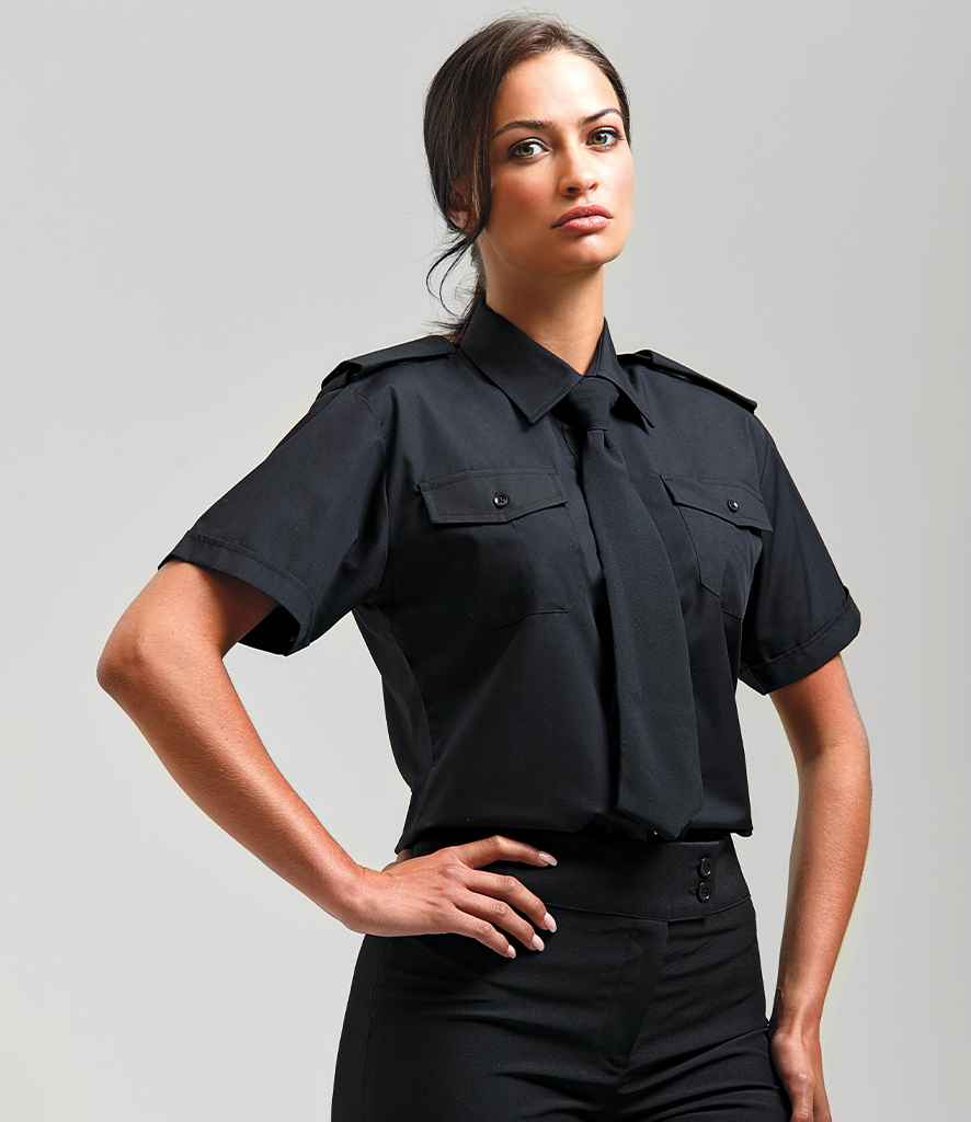 Premier Ladies Short Sleeve Pilot Shirt - 24 Workwear - Shirt