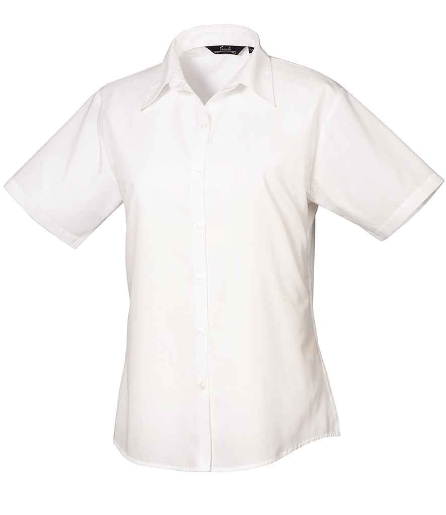 Premier Ladies Short Sleeve Poplin Blouse - 24 Workwear - Blouse