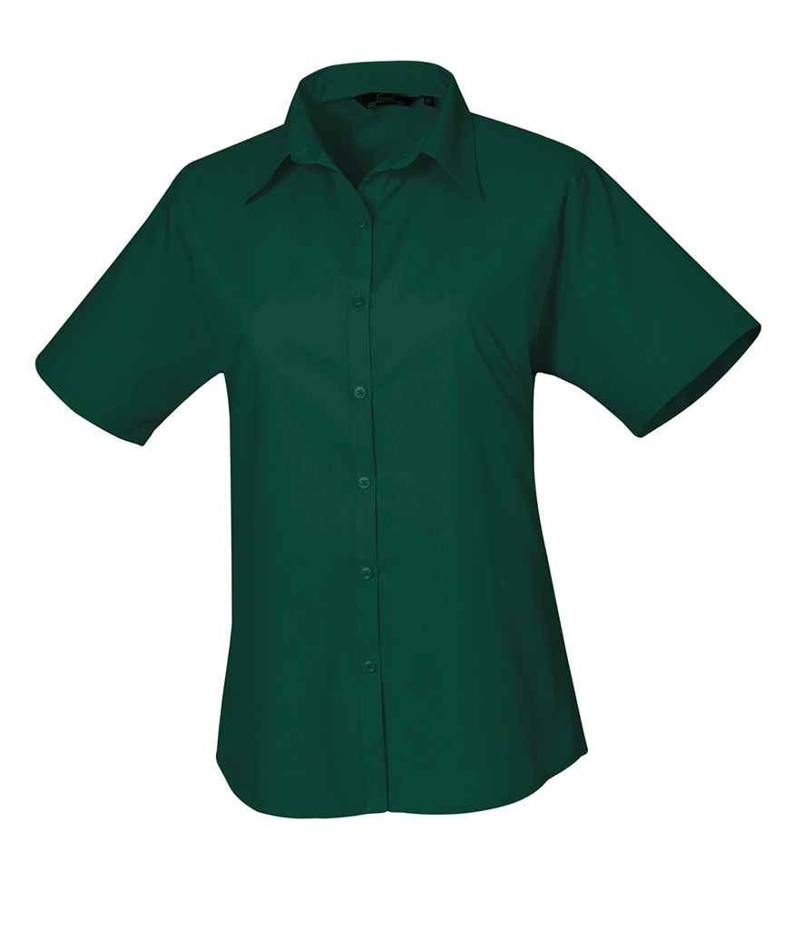Premier Ladies Short Sleeve Poplin Blouse - 24 Workwear - Blouse