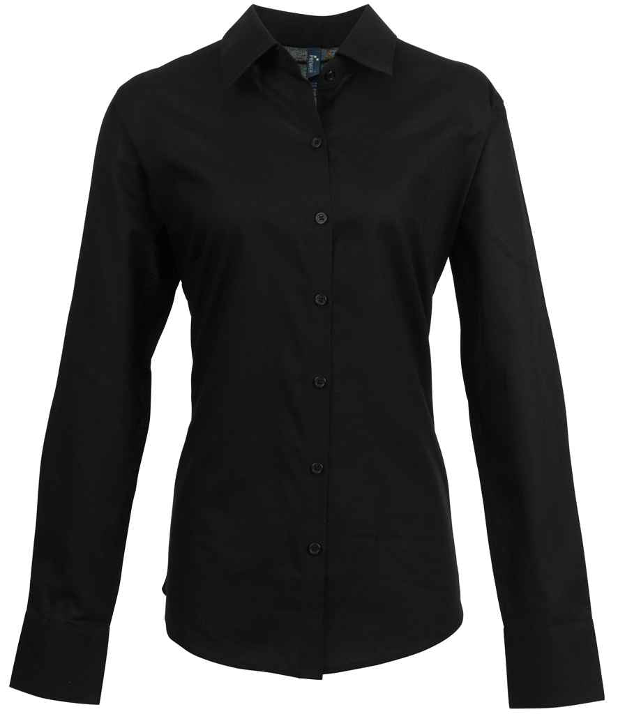 Premier Ladies Signature Long Sleeve Oxford Shirt - 24 Workwear - Shirt