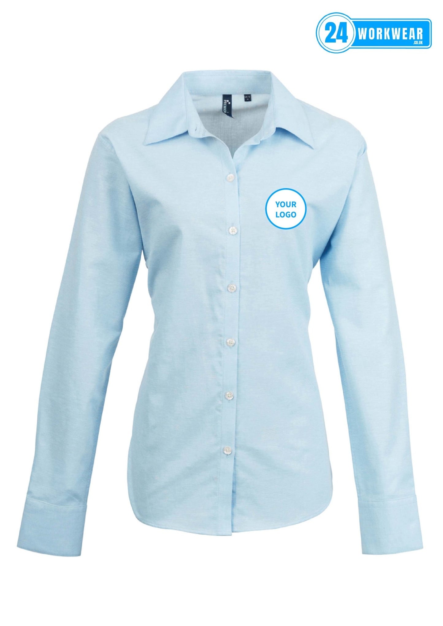 Premier Ladies Signature Long Sleeve Oxford Shirt - 24 Workwear - Shirt