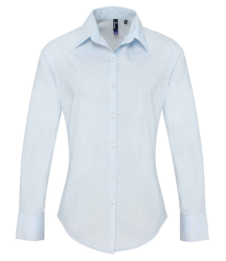 Premier Ladies Supreme Long Sleeve Poplin Shirt - 24 Workwear - Shirt
