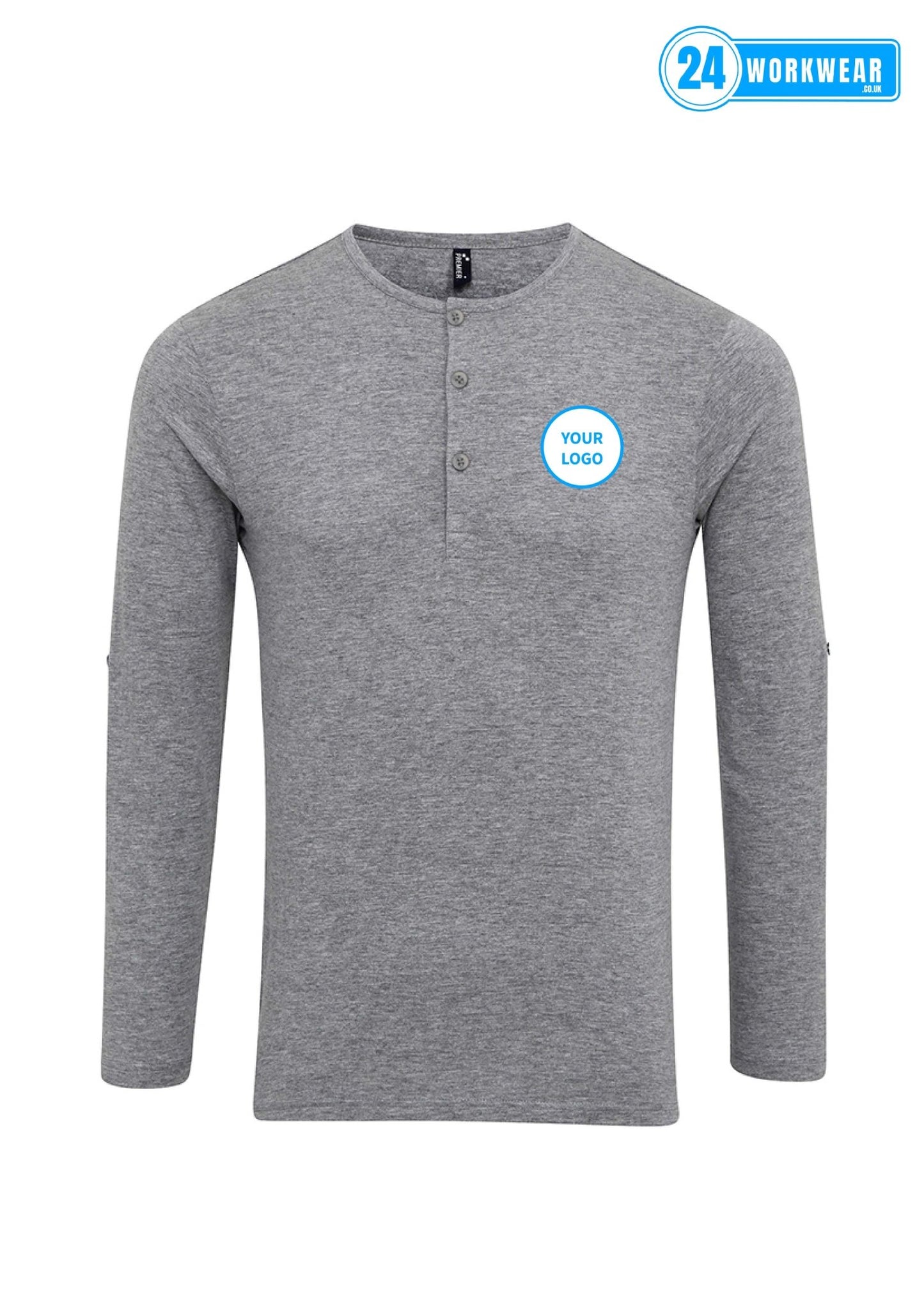 Premier Long John Roll Sleeve T-Shirt - 24 Workwear - T-Shirt