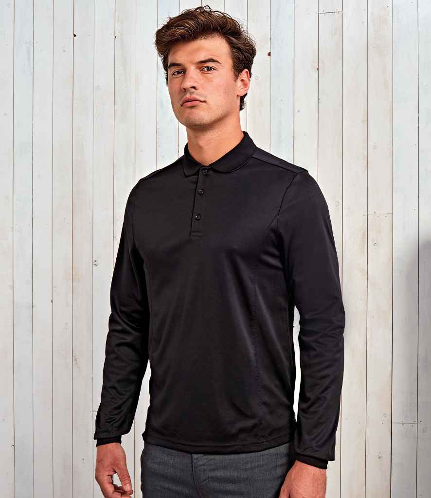 Premier Long Sleeve Coolchecker® Piqué Polo Shirt - 24 Workwear - Polo