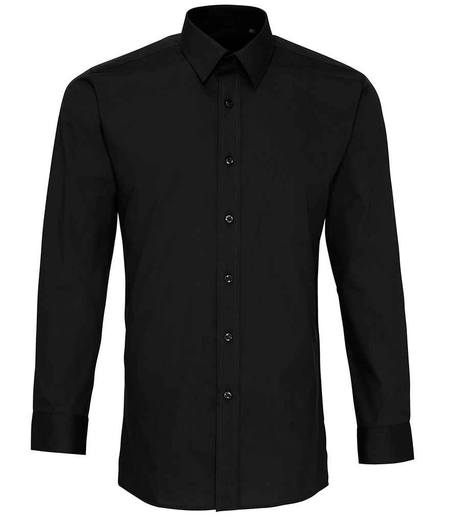 Premier Long Sleeve Fitted Poplin Shirt - 24 Workwear - Shirt
