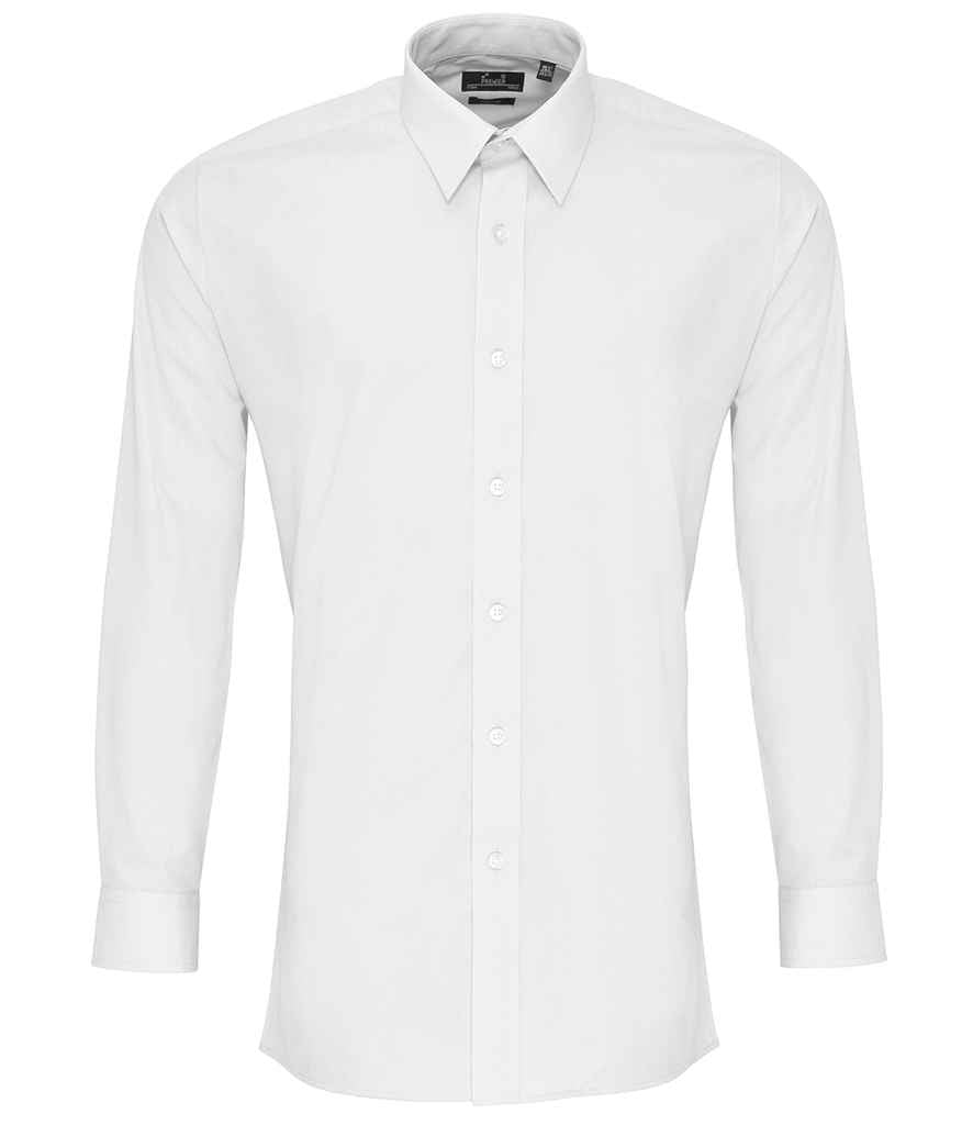 Premier Long Sleeve Fitted Poplin Shirt - 24 Workwear - Shirt