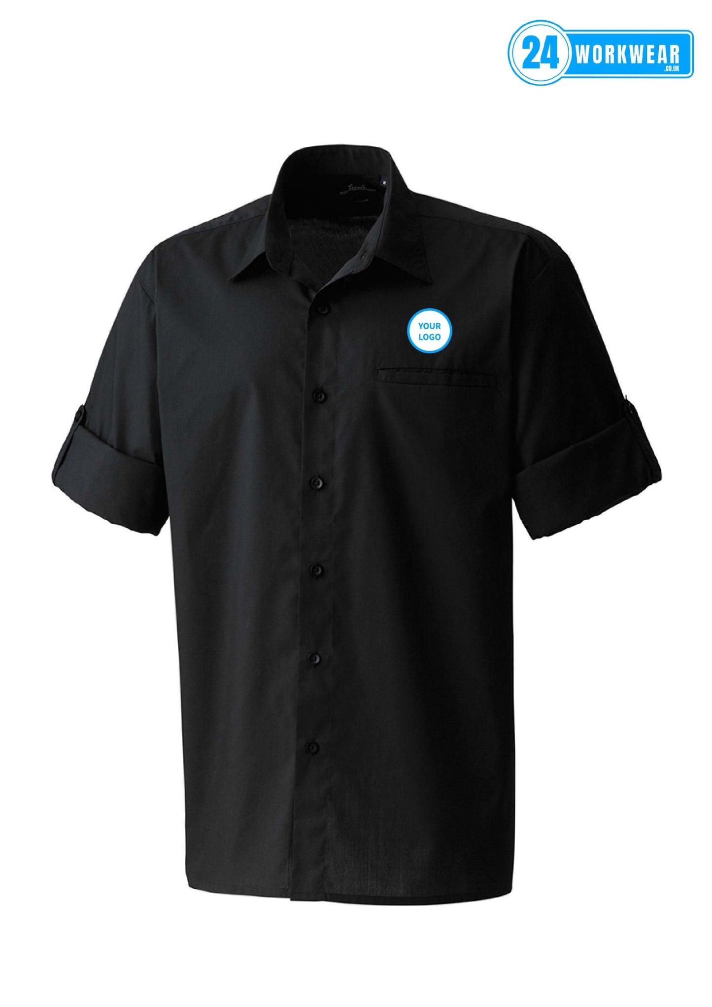 Premier Roll Sleeve Poplin Shirt - 24 Workwear - Shirt