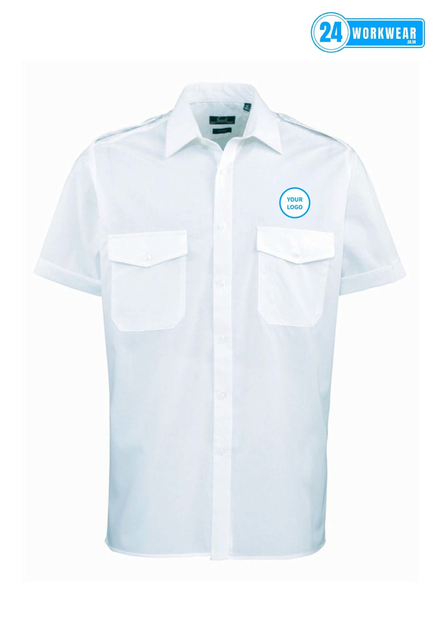 Premier Short Sleeve Pilot Shirt - 24 Workwear - Shirt