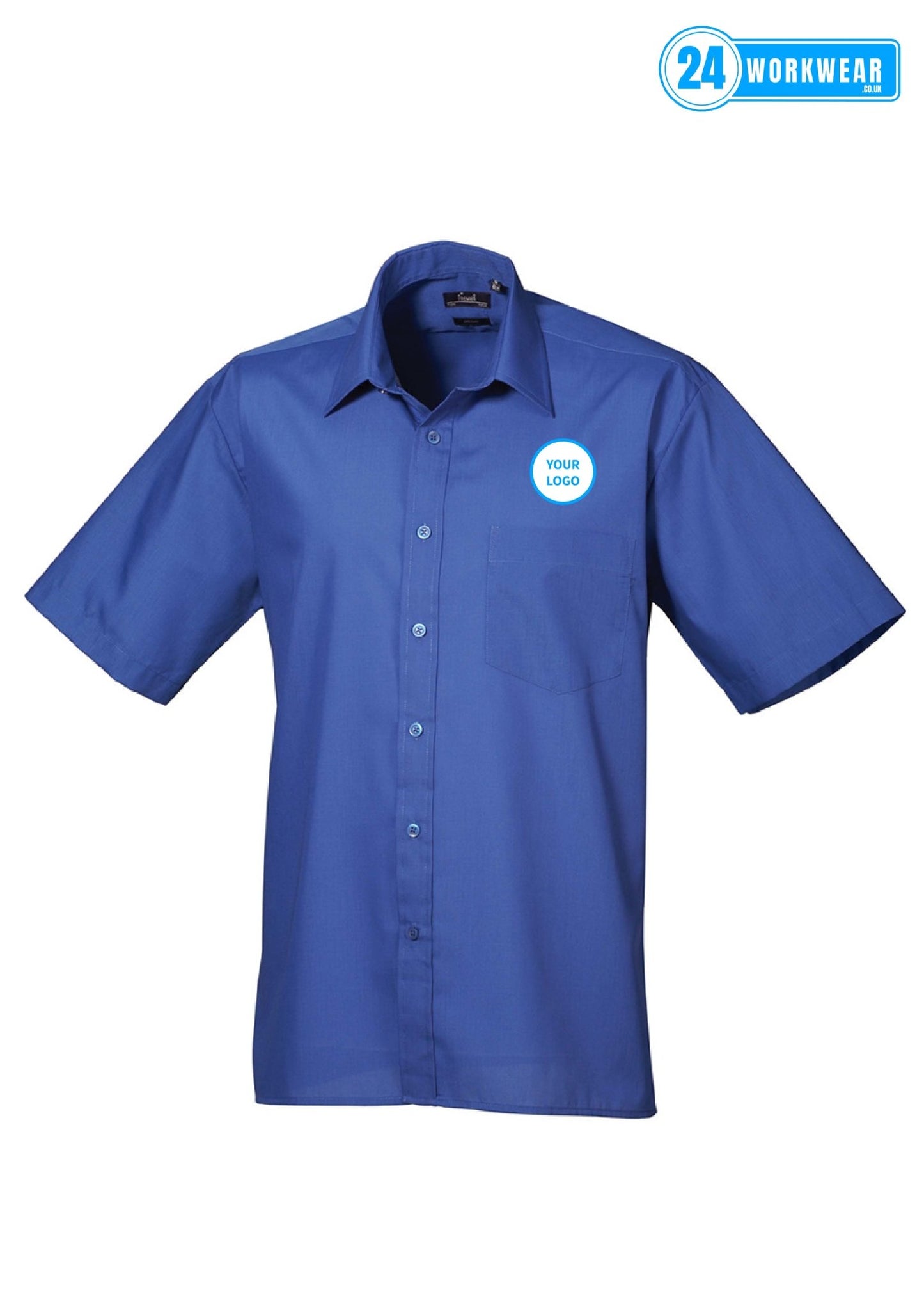 Premier Short Sleeve Poplin Shirt - 24 Workwear - Shirt