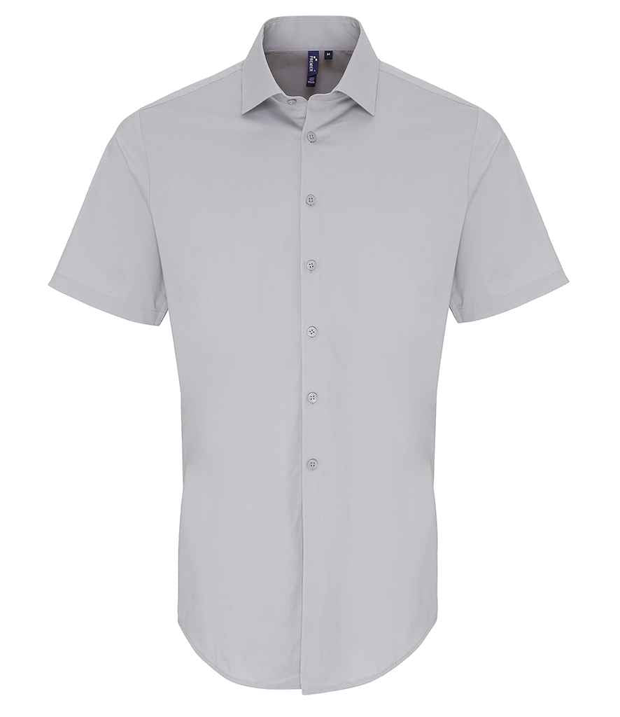 Premier Short Sleeve Stretch Fit Poplin Shirt - 24 Workwear - Shirt