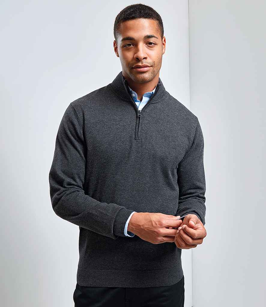 Premier Zip Neck Sweater - 24 Workwear - Jumper