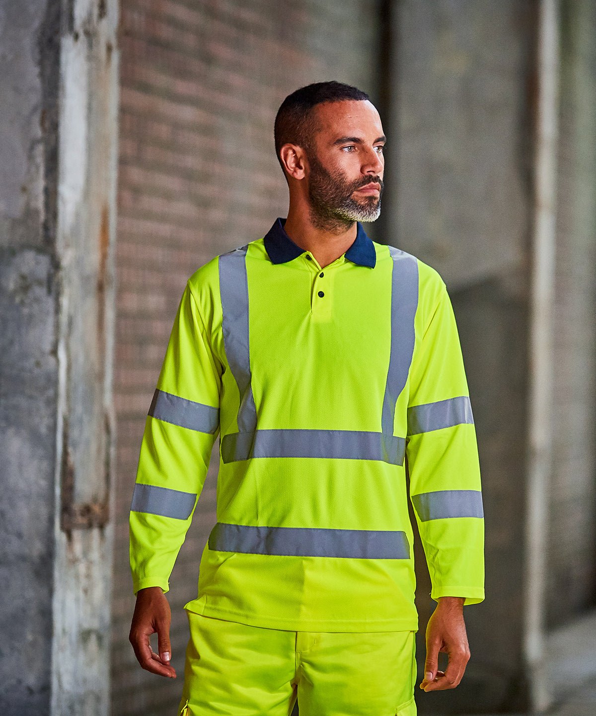 Pro RTX High Visibility Long Sleeve Polo Shirt - 24 Workwear - Polo