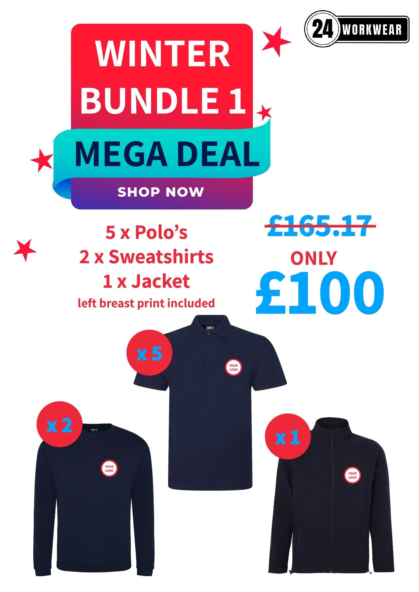 Winter Bundle 1 - 24 Workwear - Polo