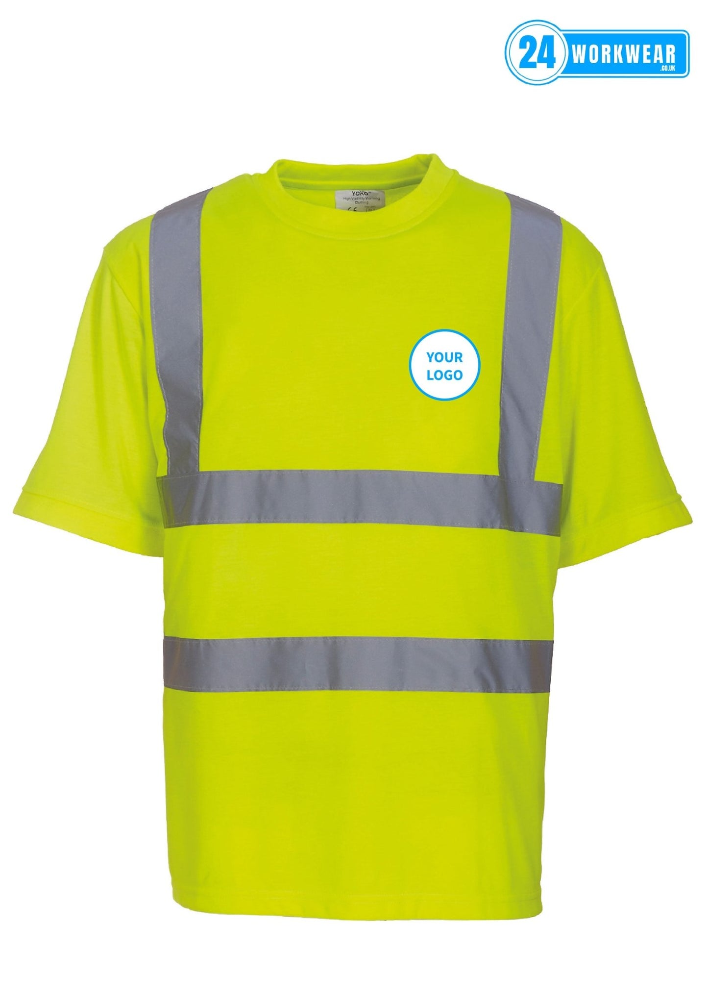 Yoko Hi-Vis Short Sleeve T-Shirt - 24 Workwear - T-Shirt