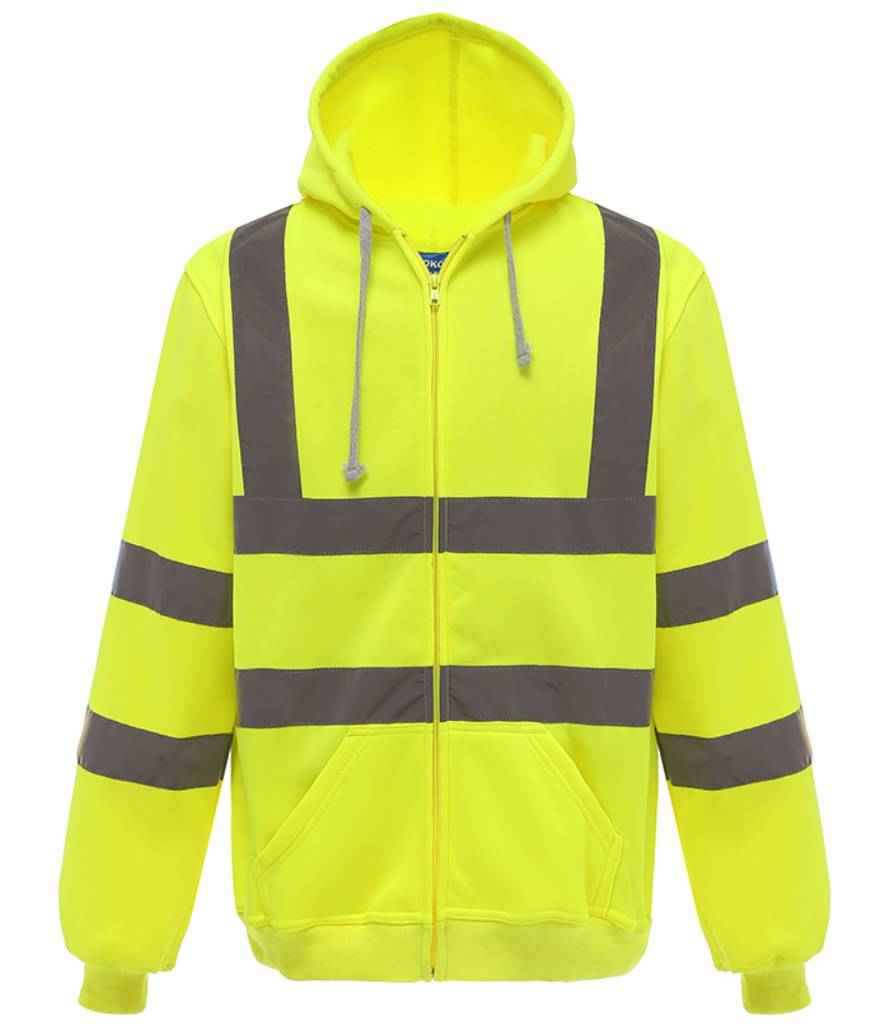 Yoko Hi-Vis Zip Hoodie - 24 Workwear - Hood