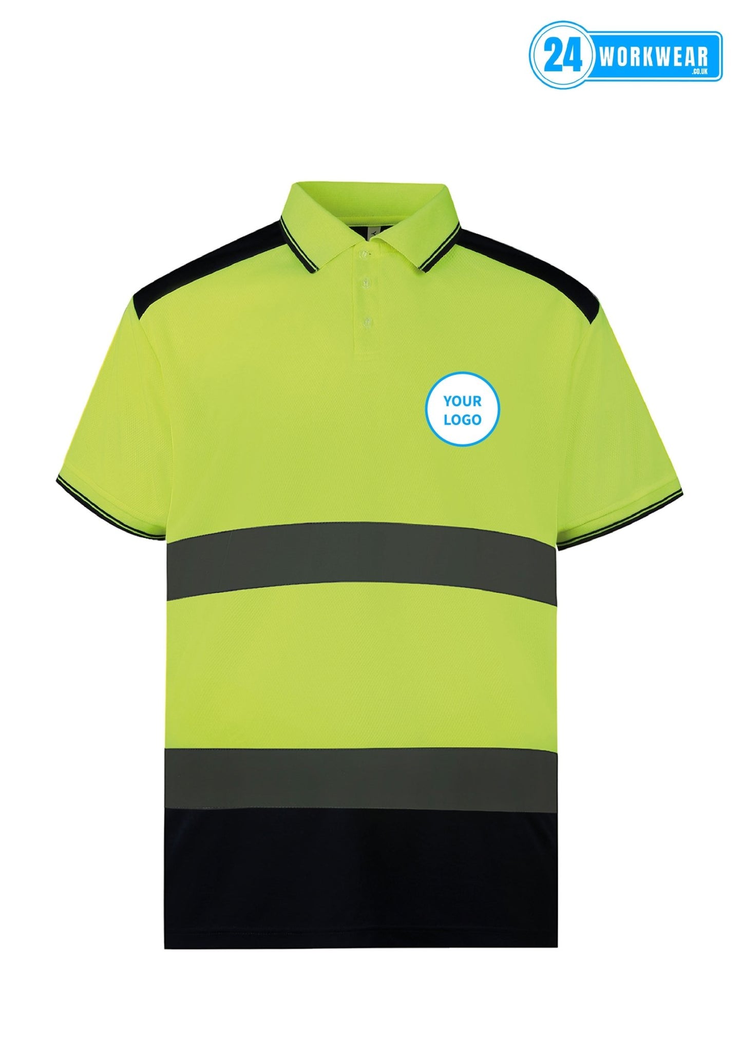 Yoko Two Tone Short Sleeve Polo Shirt - 24 Workwear - Polo