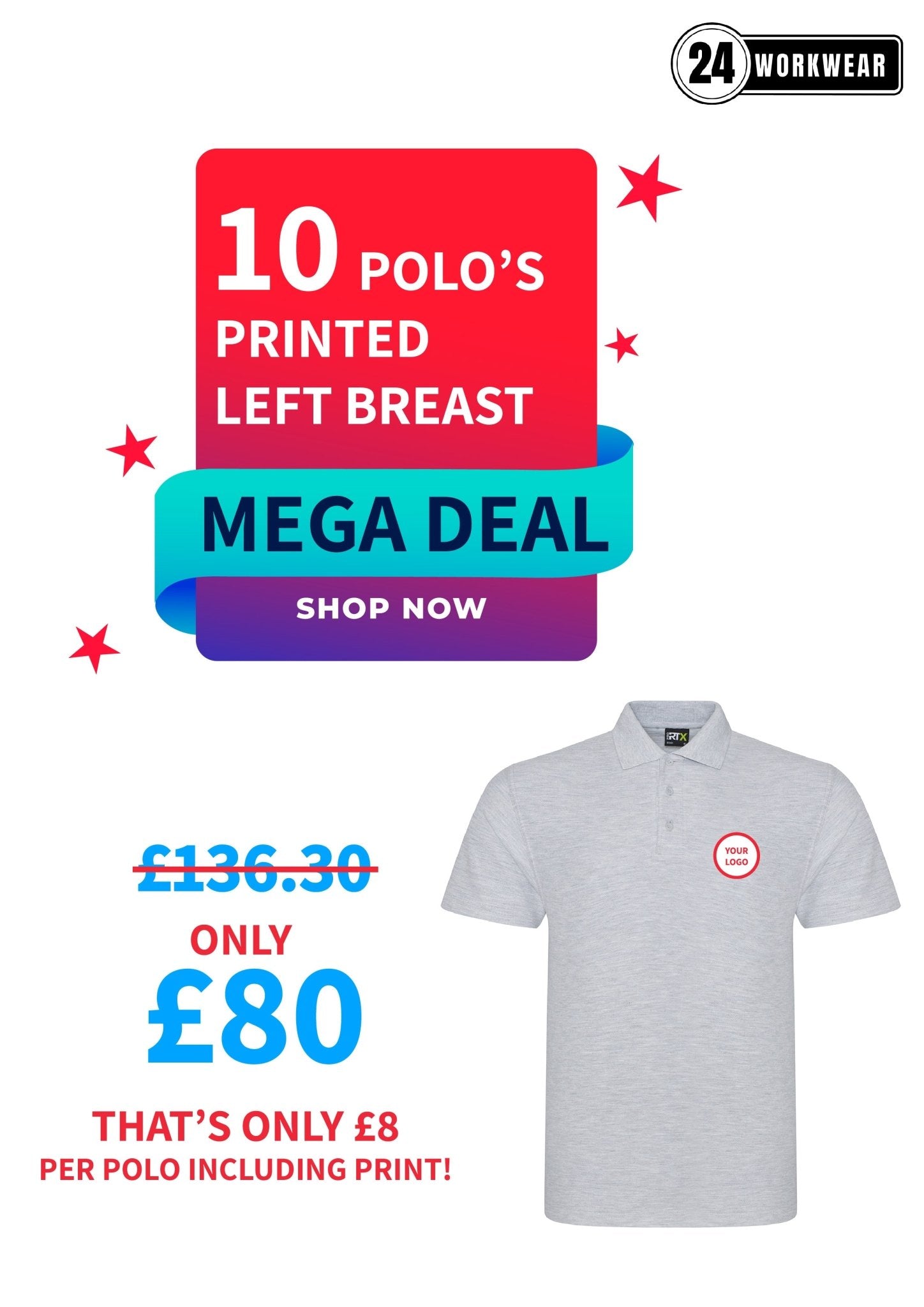 10 x Polo's Deal - 24 Workwear - Polo