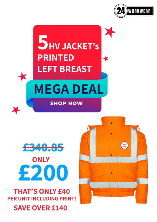 5 x High Visibility Bomber Jackets Deal - 24 Workwear - jacket