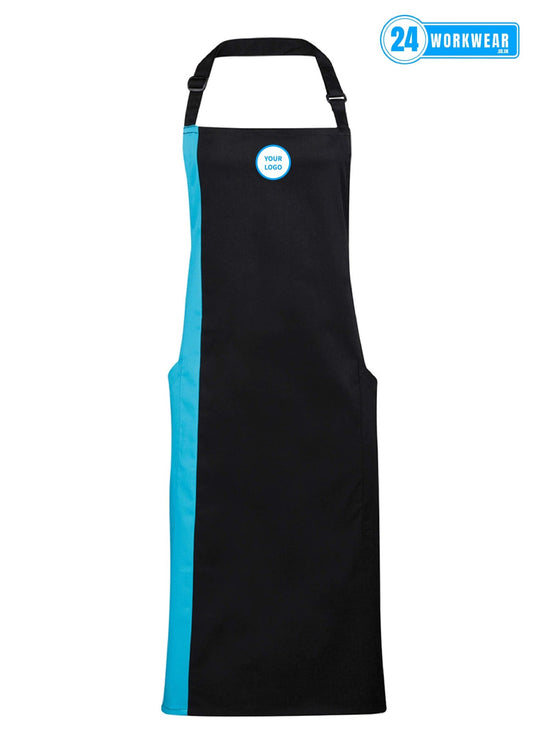 Premier Contrast Bib Apron - 24 Workwear - Apron