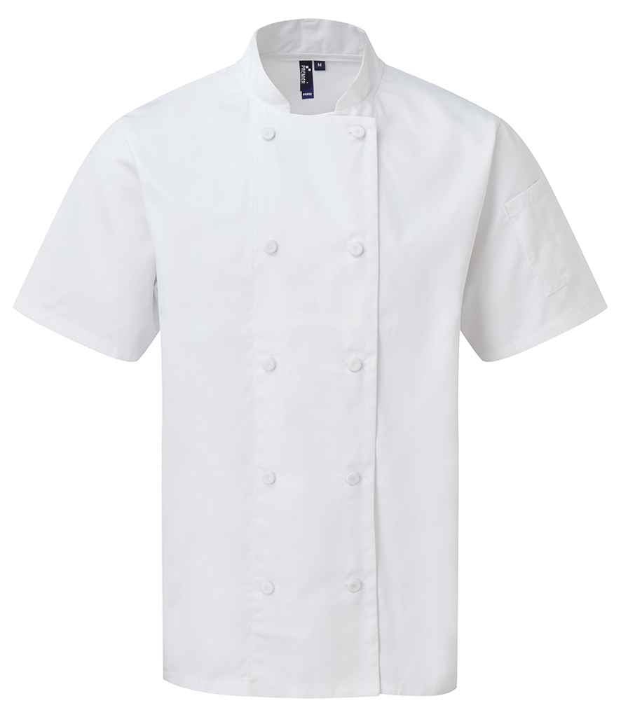 Premier Coolchecker® Short Sleeve Chef's Jacket - 24 Workwear - Tunic