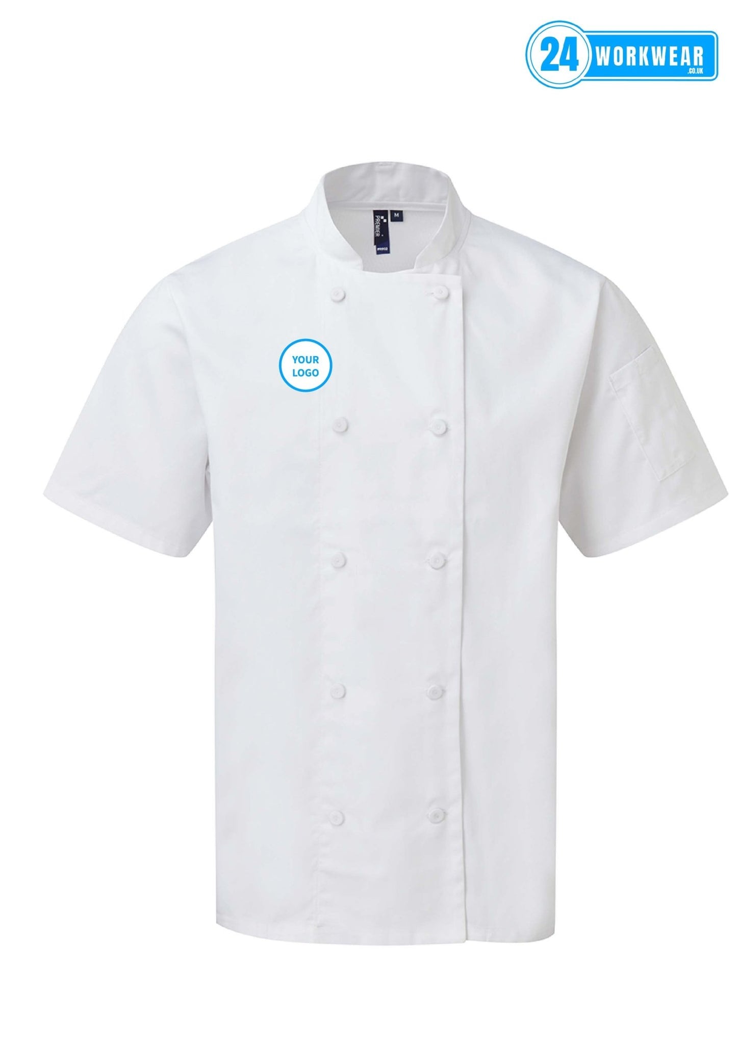 Premier Coolchecker® Short Sleeve Chef's Jacket - 24 Workwear - Tunic