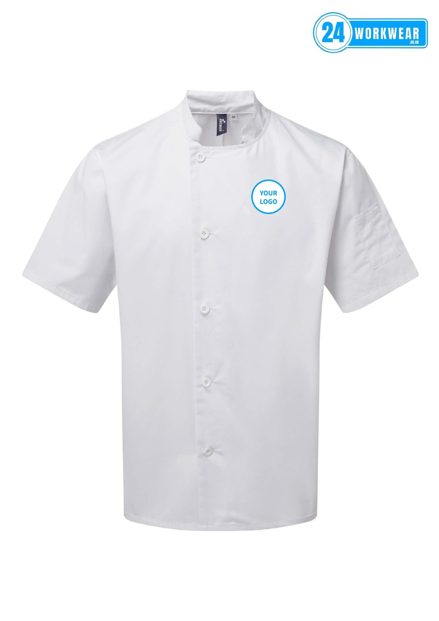 Premier Essential Short Sleeve Chef's Jacket - 24 Workwear - Tunic