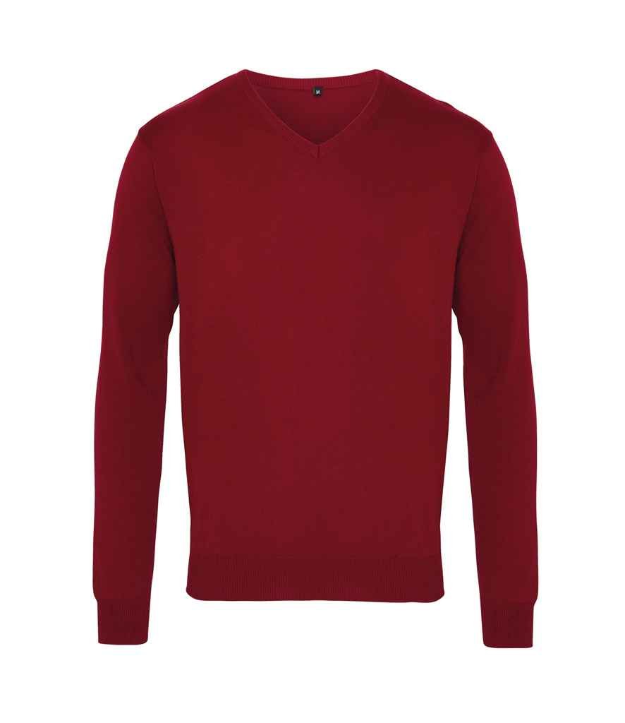 Premier Knitted Cotton Acrylic V Neck Sweater - 24 Workwear - Jumper